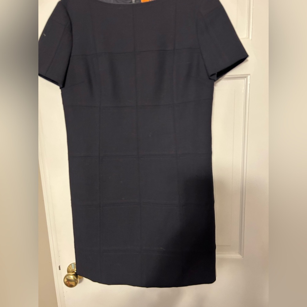Tory Burch Navy Short-Sleeve Mini Dress